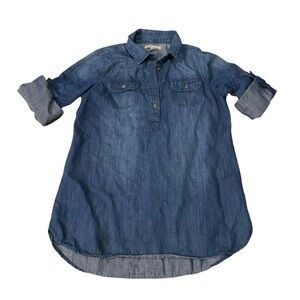 Denim Roll Sleeve Tunic